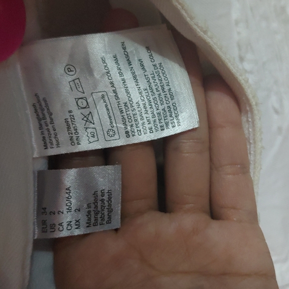 H&M white distressed shorts - size 26 - 4pockets - Picture 3 of 8